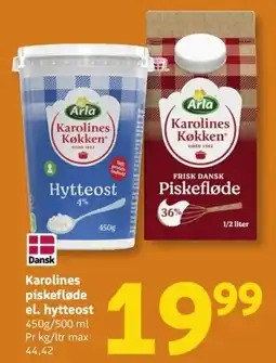 Løvbjerg Arla Karolines Køkken piskefløde el. hytteost tilbud