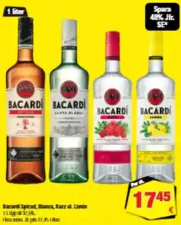 Calle Bacardi Spiced, Blanca, Razz el. Limón tilbud