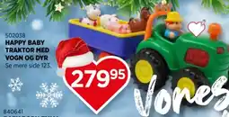 KiDS Coolshop Happy Baby traktor med vogn og dyr tilbud