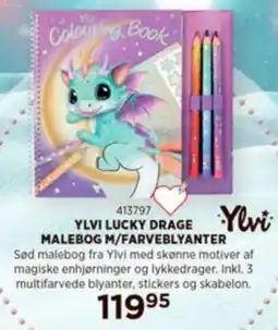 KiDS Coolshop Ylvi lucky drage malebog m/farveblyanter tilbud