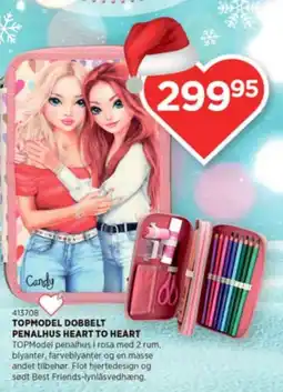 KiDS Coolshop Topmodel Dobbelt Penalhus Heart To Heart tilbud