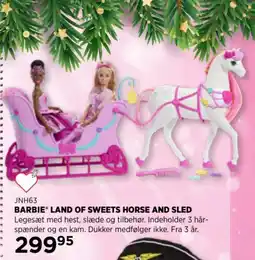 KiDS Coolshop Barbie Land of Sweets Horse and Sled tilbud