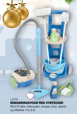 KiDS Coolshop Rengøringsvogn med støvsuger tilbud