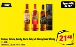 Calle Famous Grouse Smoky Black, Ruby el. Sherry Cask Whisky tilbud