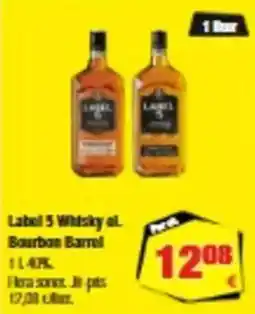 Calle Label 5 Whisky el. Bourbon Barrel tilbud