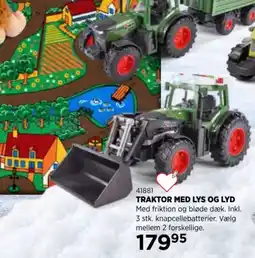 KiDS Coolshop Fahrzeug TRAKTOR MED LYS OG LYD tilbud