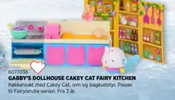 KiDS Coolshop Gabby's Dollhouse Cakey Cat Fairy Kitchen tilbud