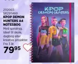 KiDS Coolshop Kpop demon hunters notesbog tilbud