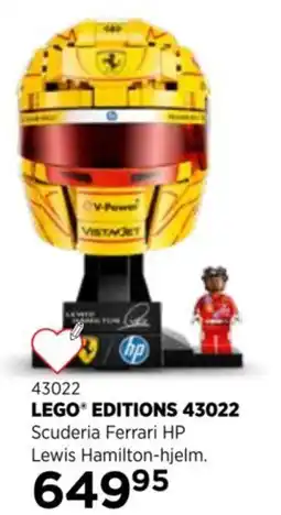 KiDS Coolshop LEGO EDITIONS Scuderia Ferrari HP Lewis Hamilton-hjelm tilbud