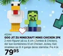 KiDS Coolshop GOO JIT ZU MINECRAFT MINIS CHICKEN 2PK tilbud