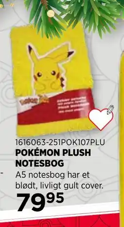 KiDS Coolshop POKÉMON PLUSH NOTESBOG tilbud