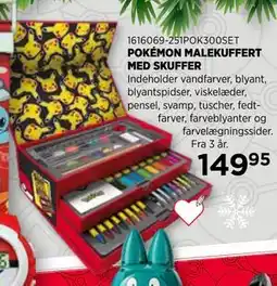 KiDS Coolshop POKÉMON MALEKUFFERT MED SKUFFER tilbud