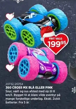 KiDS Coolshop 360 CROSS MX BLÅ ELLER PINK tilbud