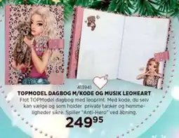 KiDS Coolshop TOPMODEL DAGBOG M/KODE OG MUSIK LEOHEART tilbud