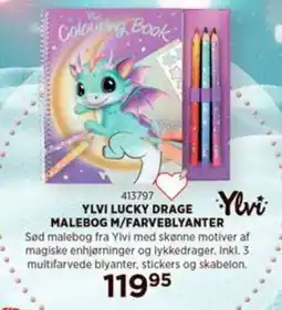 KiDS Coolshop YLVI LUCKY DRAGE MALEBOG M/FARVEBLYANTER tilbud