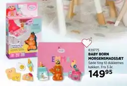 KiDS Coolshop BABY BORN MORGENSMADSSÆT tilbud