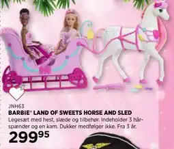 KiDS Coolshop BARBIE LAND OF SWEETS HORSE AND SLED tilbud