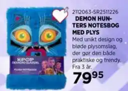 KiDS Coolshop DEMON HUNTERS NOTESBOG MED PLYS tilbud
