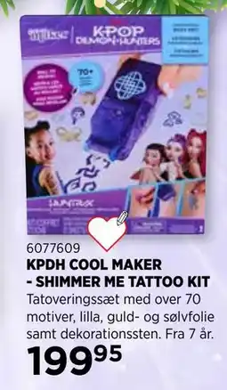 KiDS Coolshop KPDH COOL MAKER - SHIMMER ME TATTOO KIT tilbud