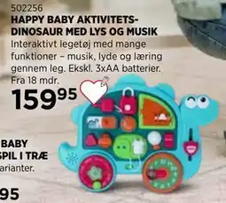 KiDS Coolshop HAPPY BABY AKTIVITETSDINOSAUR MED LYS OG MUSIK tilbud