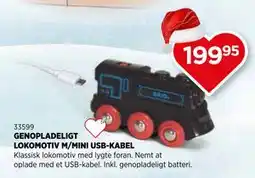 KiDS Coolshop GENOPLADELIGT LOKOMOTIV M/MINI USB-KABEL tilbud
