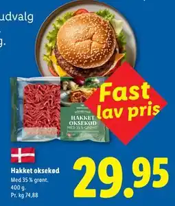 Lidl Hakket oksekød tilbud