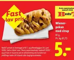 Lidl Wienerpekan med sirup tilbud