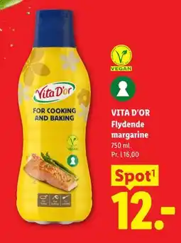 Lidl VITA D'OR Flydende margarine tilbud
