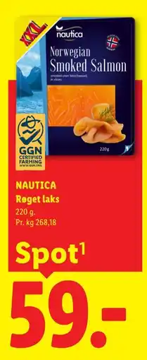 Lidl NAUTICA Røget laks tilbud