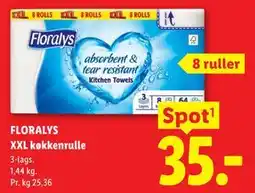 Lidl FLORALYS XXL køkkenrulle tilbud