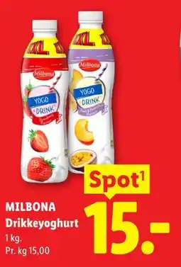 Lidl MILBONA Drikkeyoghurt tilbud