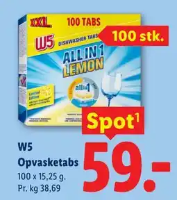 Lidl W5 Opvasketabs tilbud