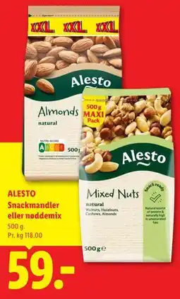 Lidl ALESTO Snackmandler eller nøddemix tilbud