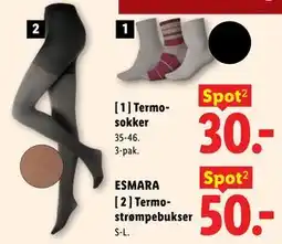 Lidl ESMARA Termostrømpebukser tilbud