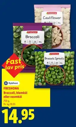 Lidl FRESHONA Broccoli, blomkål eller rosenkål tilbud