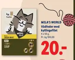 Lidl MILA'S WORLD Vådfoder med kyllingefilet tilbud