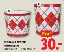 Lidl DET GAMLE APOTEK Juletræsspand tilbud