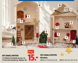 Lidl DET GAMLE APOTEK Sæt med nissedør og -tilbehør tilbud