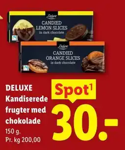 Lidl DELUXE Kandiserede frugter med chokolade tilbud