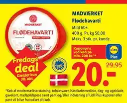 Lidl MADVÆRKET Flødehavarti, App-pris tilbud