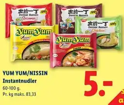 Lidl YUM YUM/NISSIN Instantnudler tilbud