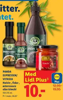Lidl PANDA EXPRESSEN/ VITASIA Hoisin-, fiske-, østerssauce eller kimchi, App-pris tilbud