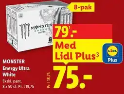 Lidl MONSTER Energy Ultra White tilbud