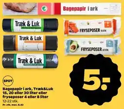Netto Bagepapir i ark, Træk&Luk 15, 20 eller 30 liter eller fryseposer 4 eller 8 liter tilbud
