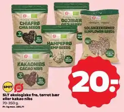 Netto SLT økologiske frø, tørret bær eller kakao nibs tilbud