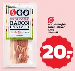 Netto ØGO økologisk bacon i skiver tilbud
