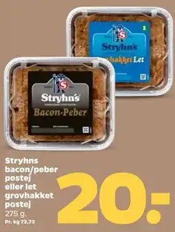Netto Stryhns bacon/peber postej eller let grovhakket postej tilbud