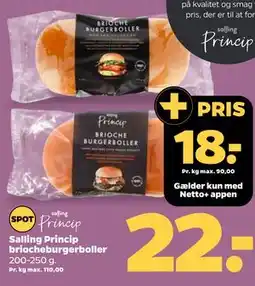 Netto Salling Princip briocheburgerboller tilbud
