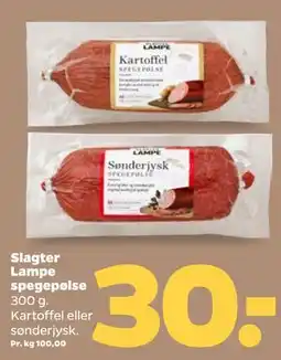Netto Slagter Lampe spegepølse tilbud