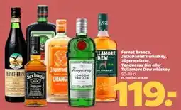 Netto Fernet Branca, Jack Daniel's whiskey, Jägermeister, Tanqueray Gin eller Tullamore Dew whiskey tilbud